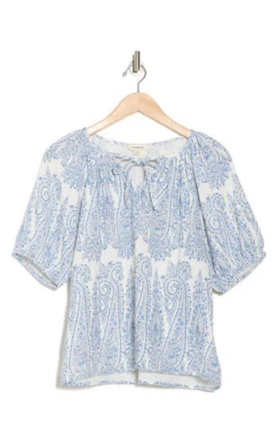 Lucky Brand Puff Sleeve Cotton Top