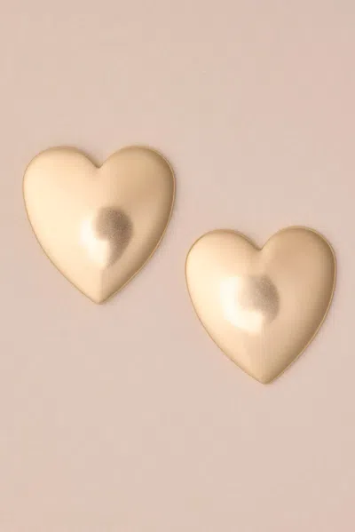Lucky Brand Puffy Heart Stud Earring