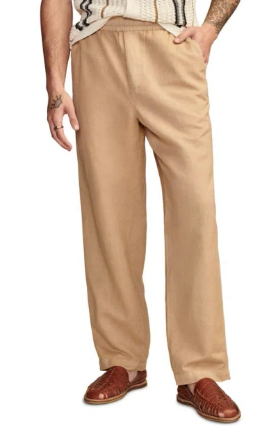 Lucky Brand Pull-on Linen & Cotton Chinos In Elmwood