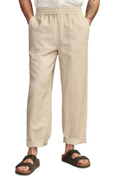 Lucky Brand Pull-on Linen & Cotton Chinos In Moonstruck