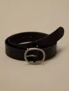 Lucky Brand Pull Through Leather Belt In Black