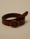 Lucky Brand Pull Through Leather Belt In Gold