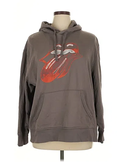 Pre-owned Lucky Brand Pullover Hoodie In Gray