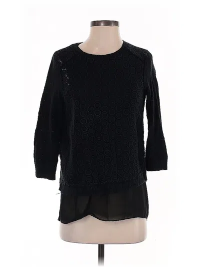 Pre-owned Lucky Brand Pullover Sweater In Black