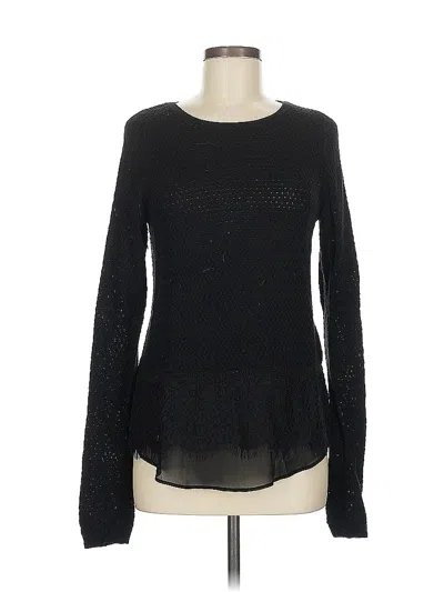 Pre-owned Lucky Brand Pullover Sweater In Black