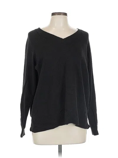 Pre-owned Lucky Brand Pullover Sweater In Black