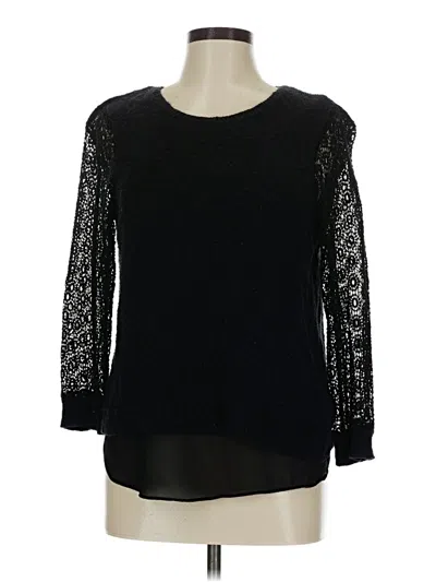 Pre-owned Lucky Brand Pullover Sweater In Black