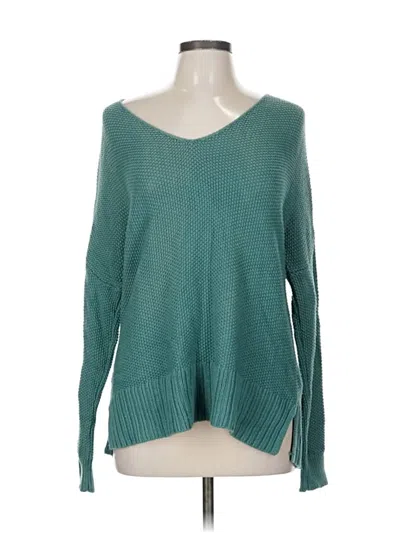 Pre-owned Lucky Brand Pullover Sweater In Blue