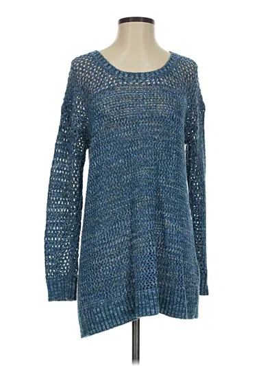 Pre-owned Lucky Brand Pullover Sweater In Blue