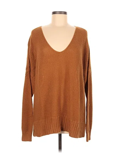 Pre-owned Lucky Brand Pullover Sweater In Brown