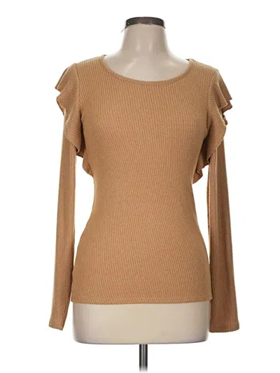 Pre-owned Lucky Brand Pullover Sweater In Brown