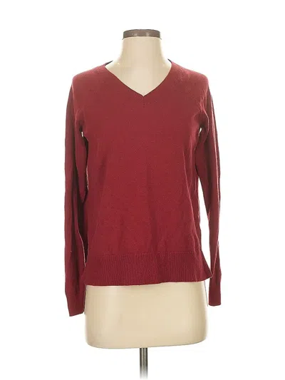 Pre-owned Lucky Brand Pullover Sweater In Burgundy
