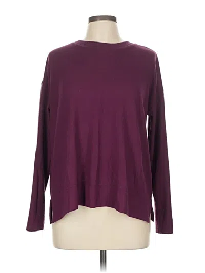 Pre-owned Lucky Brand Pullover Sweater In Burgundy