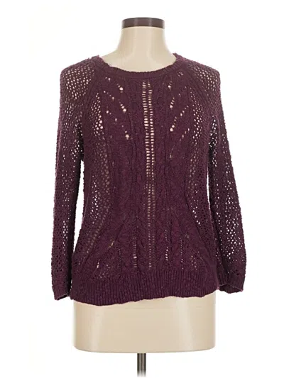 Pre-owned Lucky Brand Pullover Sweater In Purple
