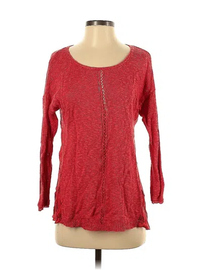 Pre-owned Lucky Brand Pullover Sweater In Red