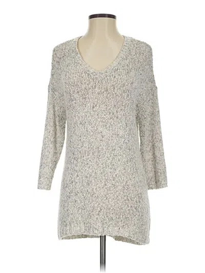 Pre-owned Lucky Brand Pullover Sweater In Silver