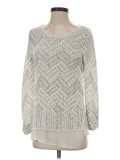 Pre-owned Lucky Brand Pullover Sweater In Silver