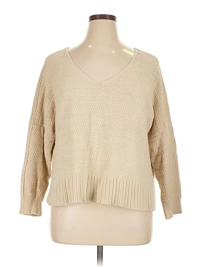 Pre-owned Lucky Brand Pullover Sweater In Tan