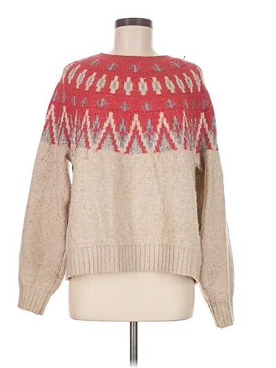 Pre-owned Lucky Brand Pullover Sweater In Tan