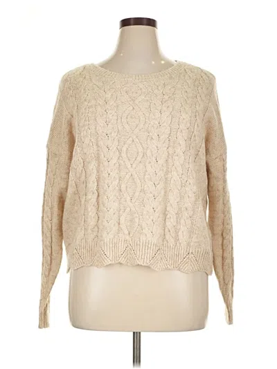 Pre-owned Lucky Brand Pullover Sweater In Tan