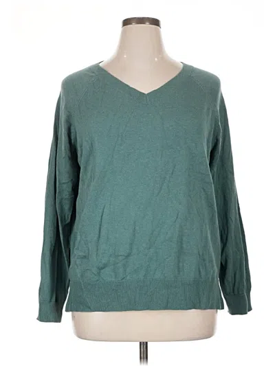 Pre-owned Lucky Brand Pullover Sweater In Teal