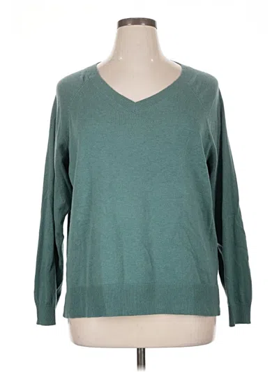 Pre-owned Lucky Brand Pullover Sweater In Teal