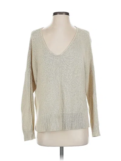 Pre-owned Lucky Brand Pullover Sweater In White