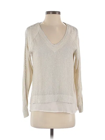 Pre-owned Lucky Brand Pullover Sweater In White