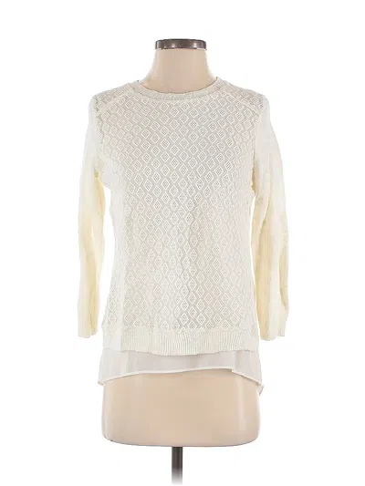 Pre-owned Lucky Brand Pullover Sweater In White