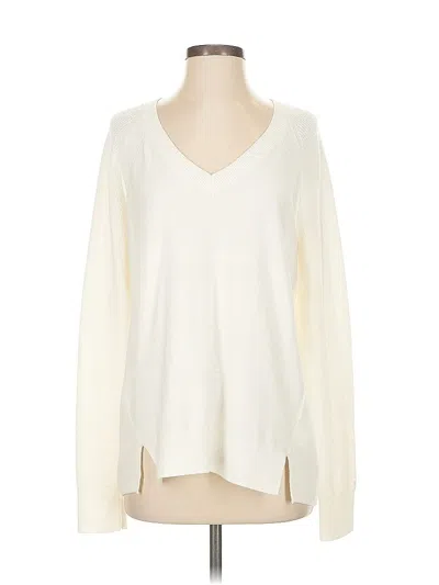 Pre-owned Lucky Brand Pullover Sweater In White