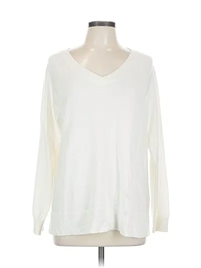 Pre-owned Lucky Brand Pullover Sweater In White