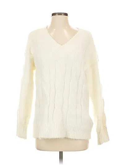 Pre-owned Lucky Brand Pullover Sweater In White