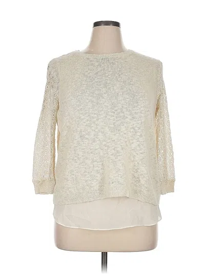 Pre-owned Lucky Brand Pullover Sweater In White