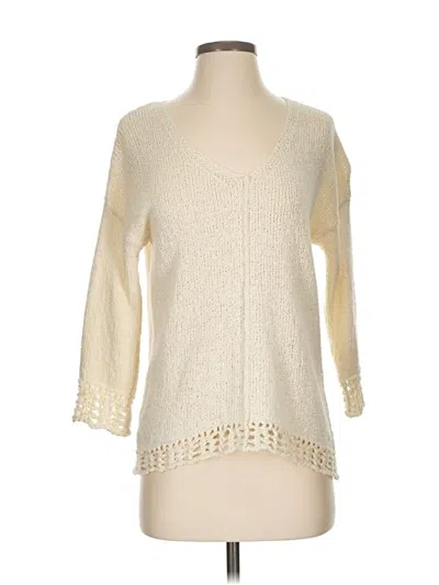 Pre-owned Lucky Brand Pullover Sweater In White