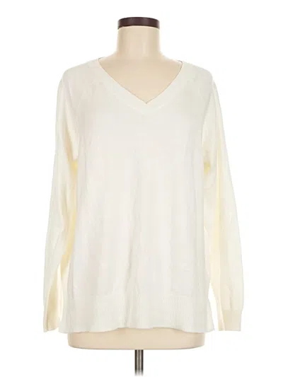 Pre-owned Lucky Brand Pullover Sweater In White