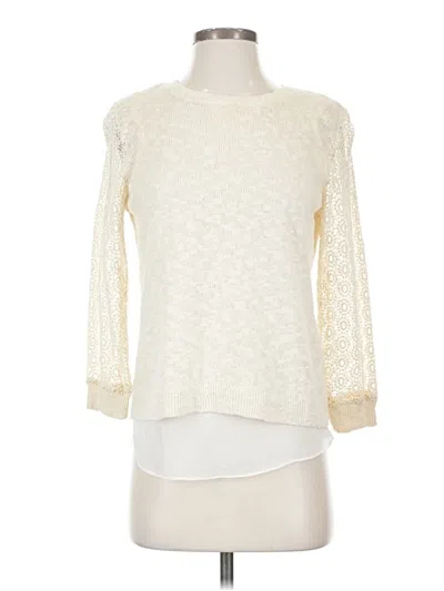 Pre-owned Lucky Brand Pullover Sweater In White