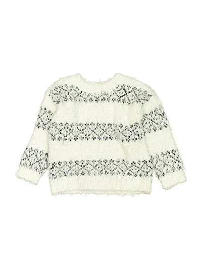 Pre-owned Lucky Brand Babies' Pullover Sweater In White
