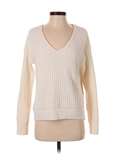 Pre-owned Lucky Brand Pullover Sweater In White