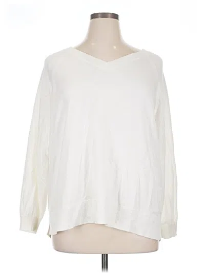 Pre-owned Lucky Brand Pullover Sweater In White