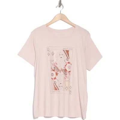 Lucky Brand Queen Of Cocktails Graphic T-shirt In Pink Dogwood