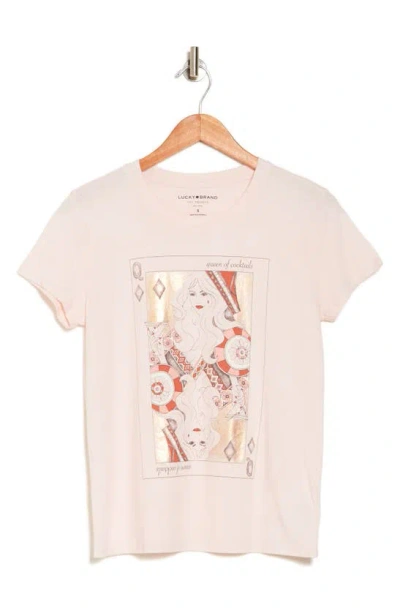Lucky Brand Queen Of Cocktails Graphic T-shirt In Pink Dogwood
