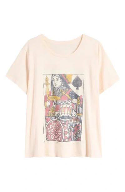 Lucky Brand Queen Of Spades Cotton Graphic T-shirt In Soft Pink