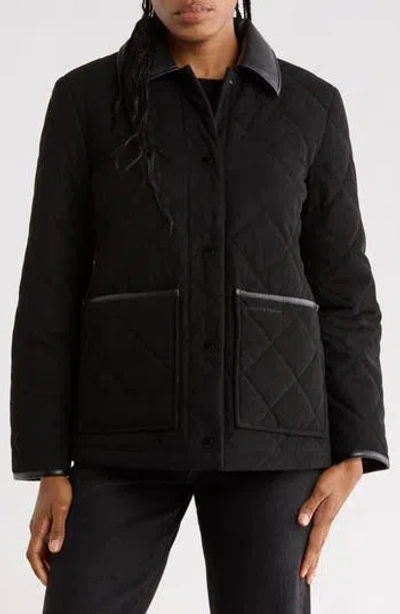 Lucky Brand Quilted Corduroy Jacket In Black