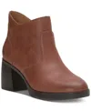 Lucky Brand Quinlee Boot Women's Brown Leather Round Toe Ankle Bootie Jobb1104 In Brown