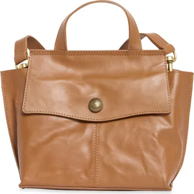 Lucky Brand Rach Leather Crossbody Bag In Honey Tan Goat Crumble Oil