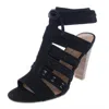 Lucky Brand Radfas Womens Nubuck Back Tie Heels In Black