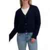 Lucky Brand Raglan Sleeve Bouclé Cardigan In Purple