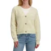 Lucky Brand Raglan Sleeve Bouclé Cardigan In White