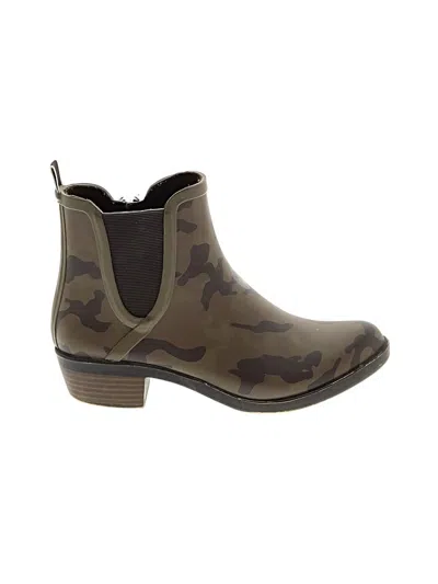 Pre-owned Lucky Brand Rain Boots In Brown