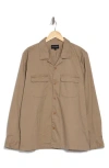 Lucky Brand Rancher Stretch Cotton Sateen Shirt Jacket In Caribou